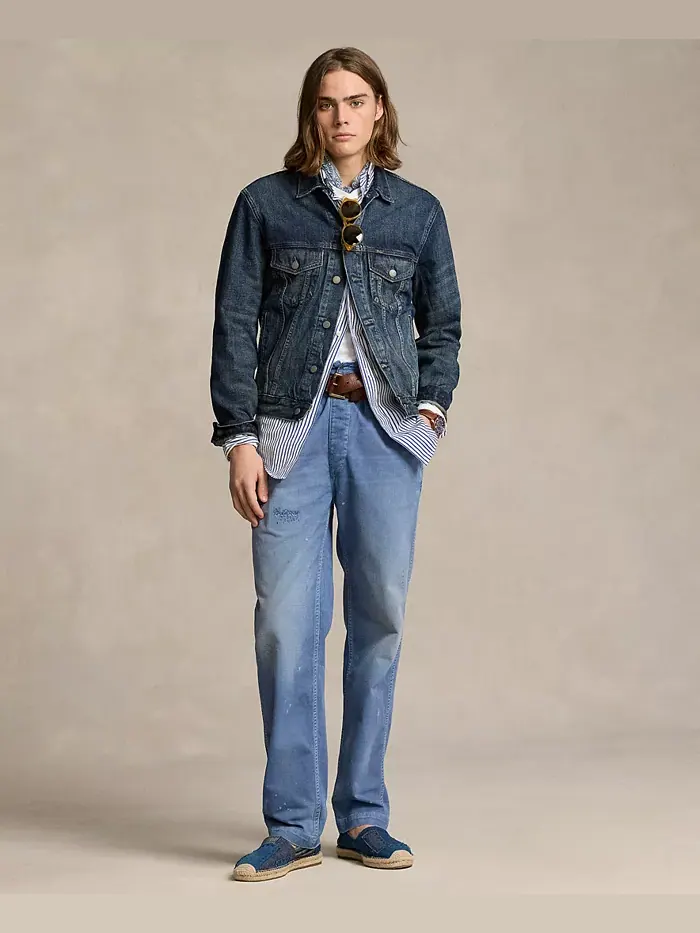 Мужская джинсовая куртка Trucker Polo Ralph Lauren — изображение 4 из 4, бледно-зеленый лес