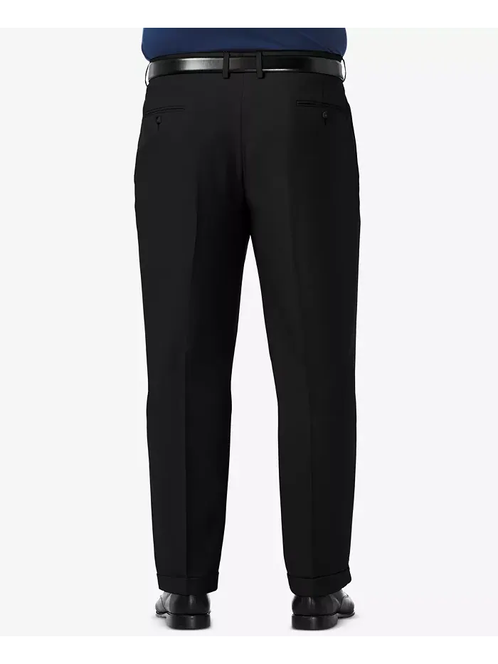 Мужские классические брюки со складками Big & Tall Premium Comfort Stretch, однотонные Haggar — 2