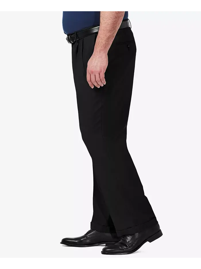 Мужские классические брюки со складками Big & Tall Premium Comfort Stretch, однотонные Haggar — 3