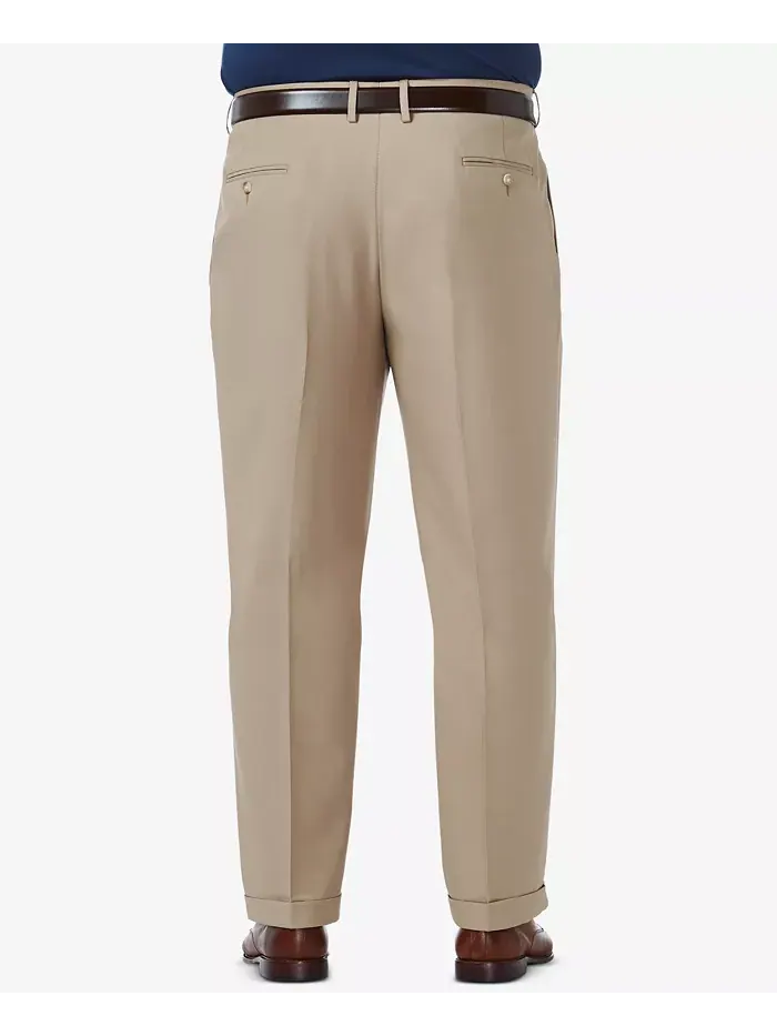 Мужские классические брюки со складками Big & Tall Premium Comfort Stretch, однотонные Haggar — 2