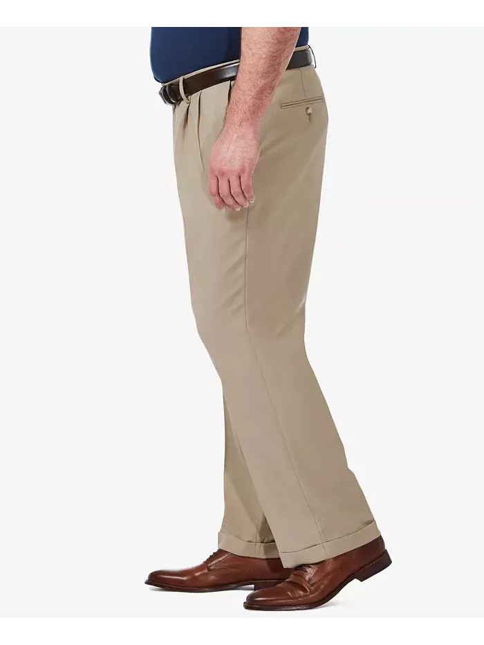 Мужские классические брюки со складками Big & Tall Premium Comfort Stretch, однотонные Haggar — 3
