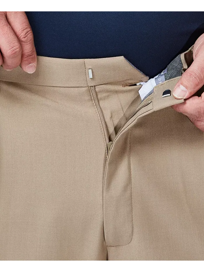 Мужские классические брюки со складками Big & Tall Premium Comfort Stretch, однотонные Haggar — 5