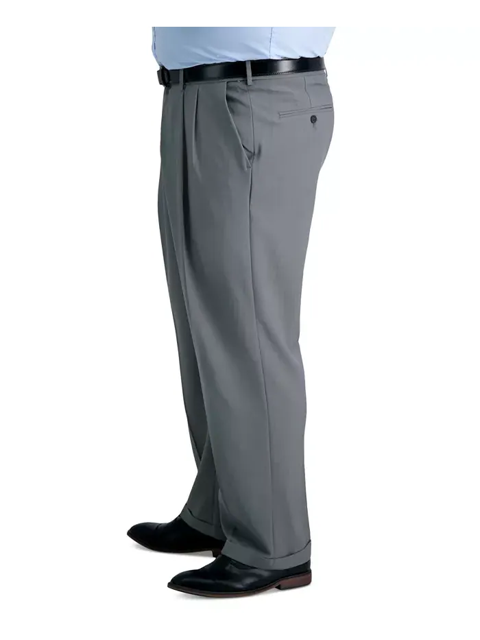 Мужские классические брюки со складками Big & Tall Premium Comfort Stretch, однотонные Haggar — 4