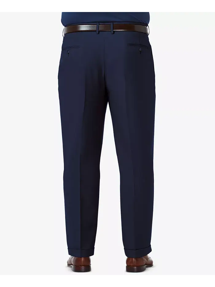 Мужские классические брюки со складками Big & Tall Premium Comfort Stretch, однотонные Haggar — 2