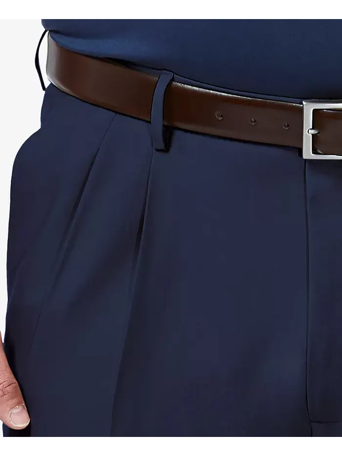 Мужские классические брюки со складками Big & Tall Premium Comfort Stretch, однотонные Haggar — 4