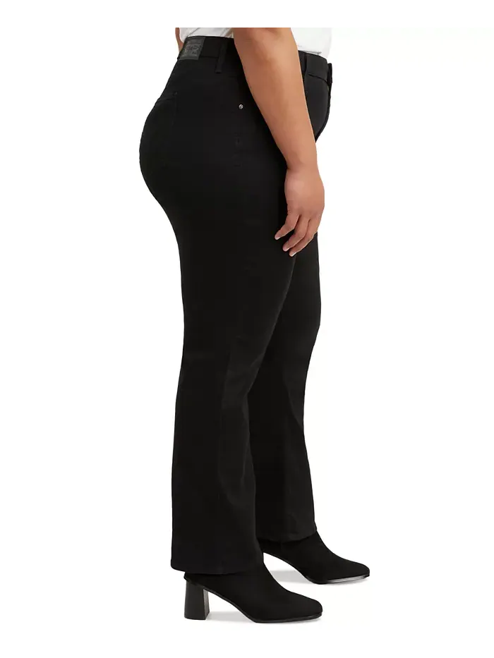 Модные джинсы прямого кроя с высокой посадкой 724 Plus Size Levi's — изображение 3 из 4, черный