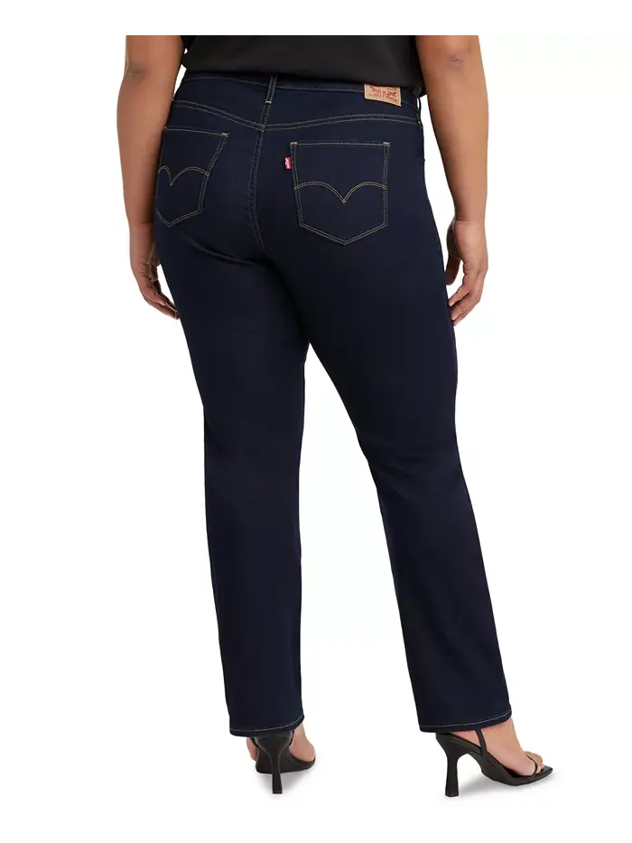 Модные джинсы прямого кроя с высокой посадкой 724 Plus Size Levi's — изображение 2 из 4, серый