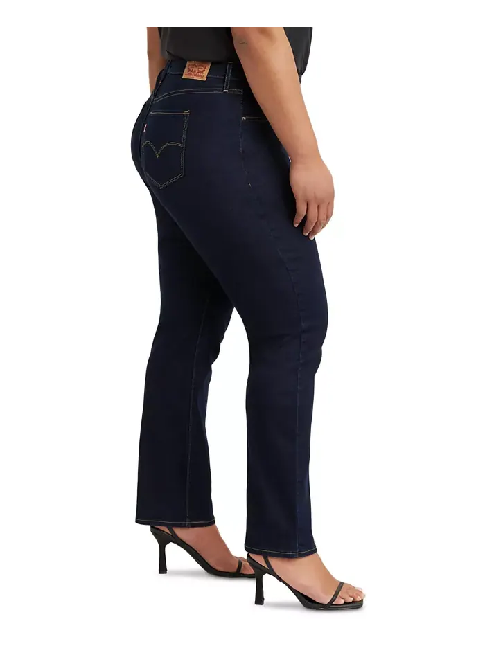 Модные джинсы прямого кроя с высокой посадкой 724 Plus Size Levi's — изображение 3 из 4, серый
