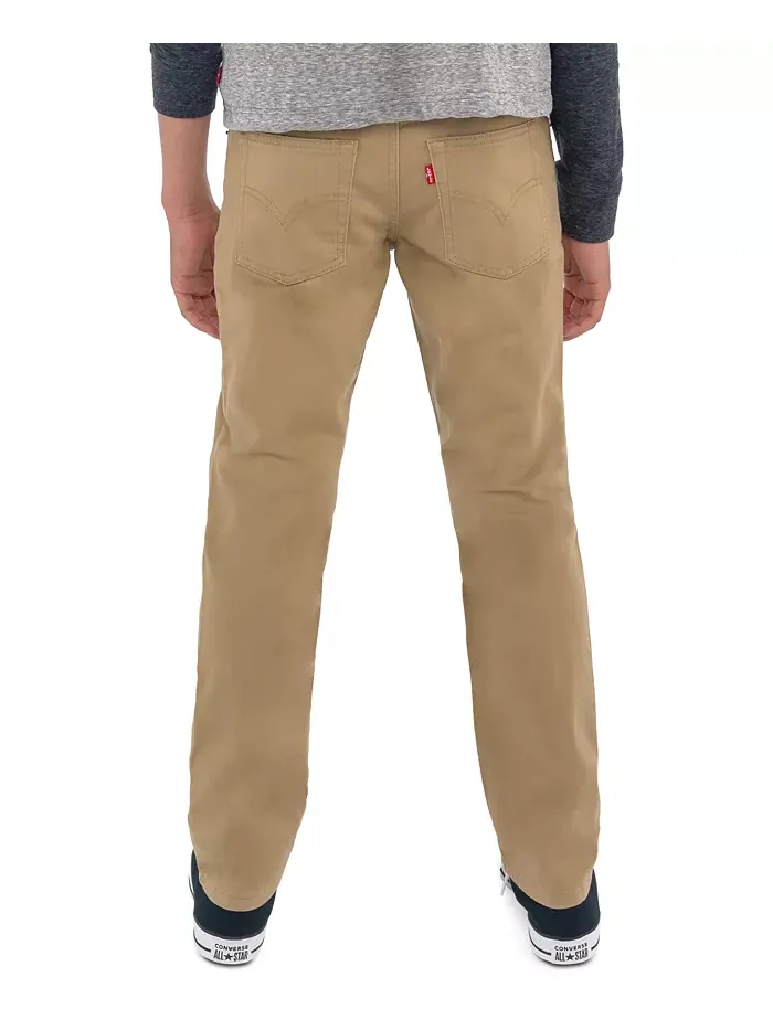 Брюки Little Boys 511 Slim Fit Five-Pocket Sueded Levi's — изображение 2 из 10, золотистый