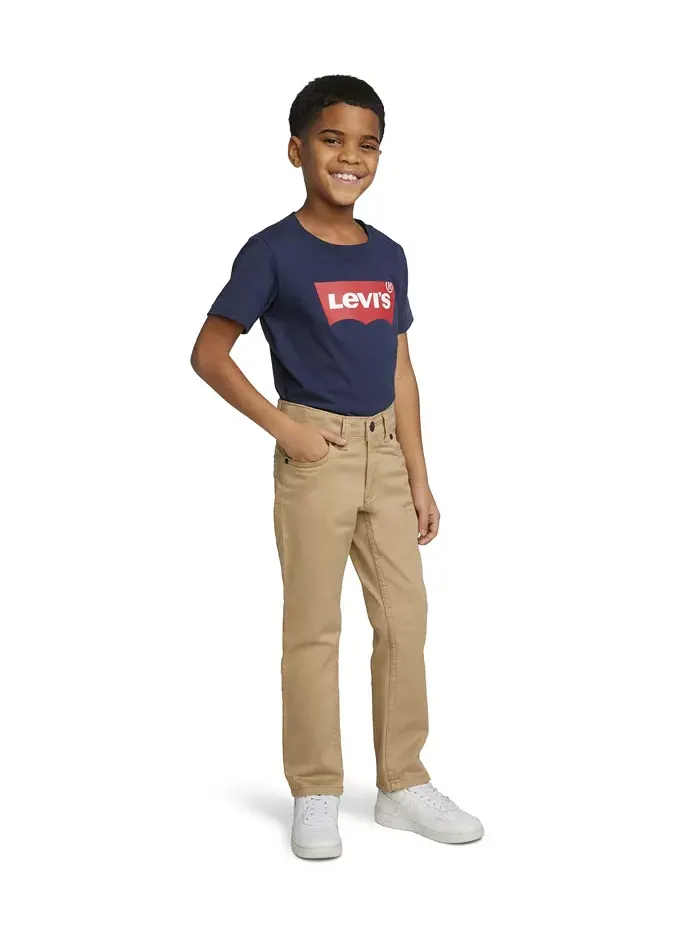 Брюки Little Boys 511 Slim Fit Five-Pocket Sueded Levi's — изображение 6 из 10, золотистый