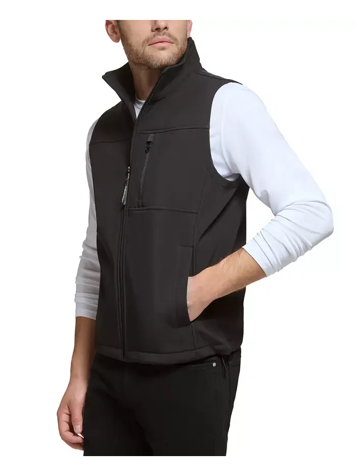 Мужская мягкая бесшовная жилетка Infinite Stretch Soft Shell Calvin Klein — изображение 3 из 6, черный