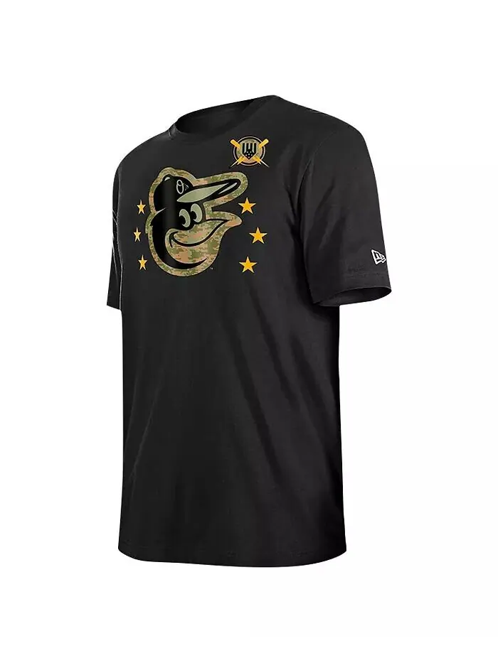 Мужская черная футболка Baltimore Orioles ко Дню Вооруженных Сил 2024 New Era — изображение 3 из 3, черный