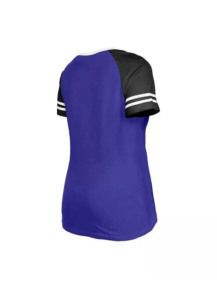 Женская фиолетовая футболка на шнуровке Baltimore Ravens реглан New Era — изображение 3 из 3, фиолетовый