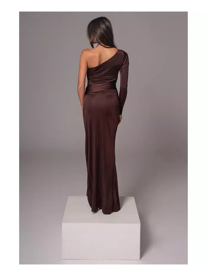 Женское платье Muoi Maxi JLUXLABEL — изображение 2 из 8, шоколад