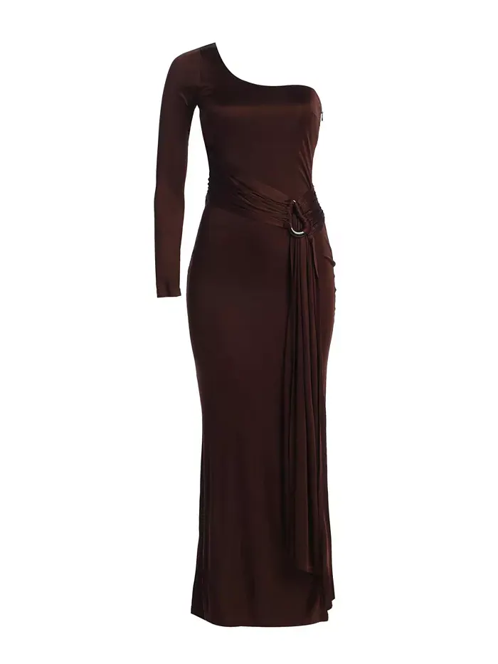 Женское платье Muoi Maxi JLUXLABEL — изображение 4 из 8, шоколад