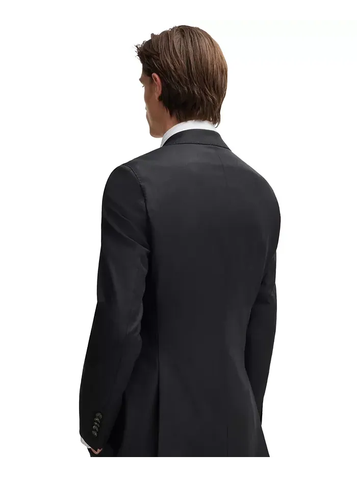 Мужской костюм Slim-Fit из чистой шерсти Hugo Boss — изображение 4 из 4, серый