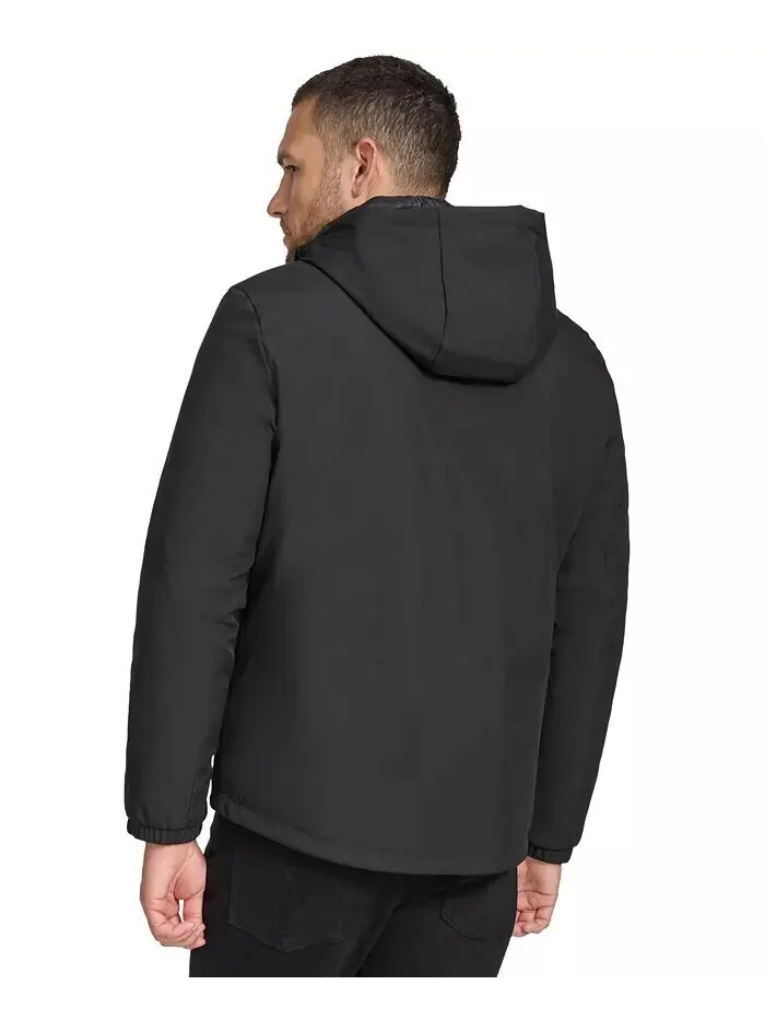 Мужская куртка Infinite Stretch с капюшоном, водонепроницаемая Calvin Klein — изображение 2 из 6, черный