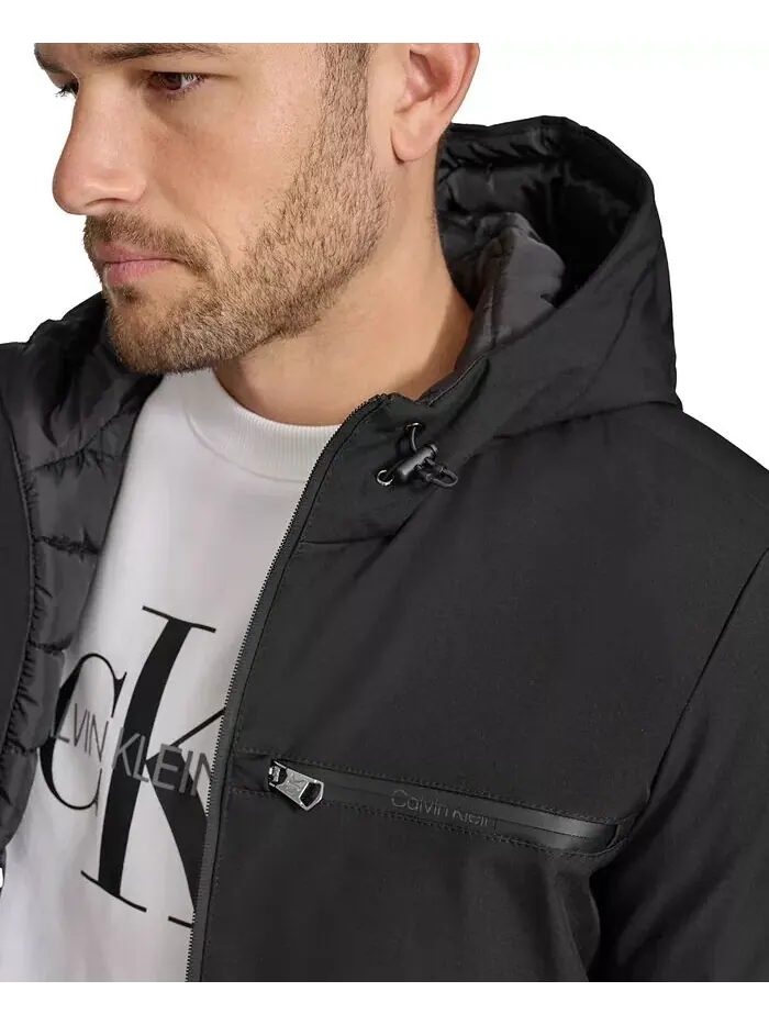 Мужская куртка Infinite Stretch с капюшоном, водонепроницаемая Calvin Klein — изображение 5 из 6, черный