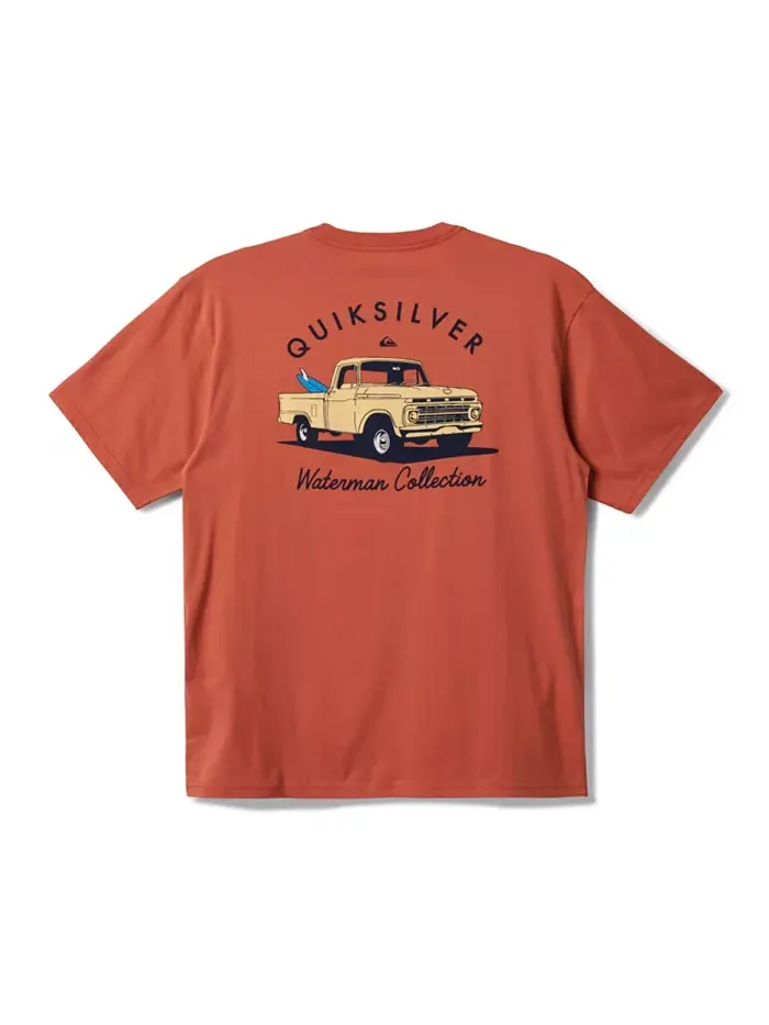 Футболка Quiksilver Men's Four Wheeler Screen Quiksilver Waterman — оранжевый