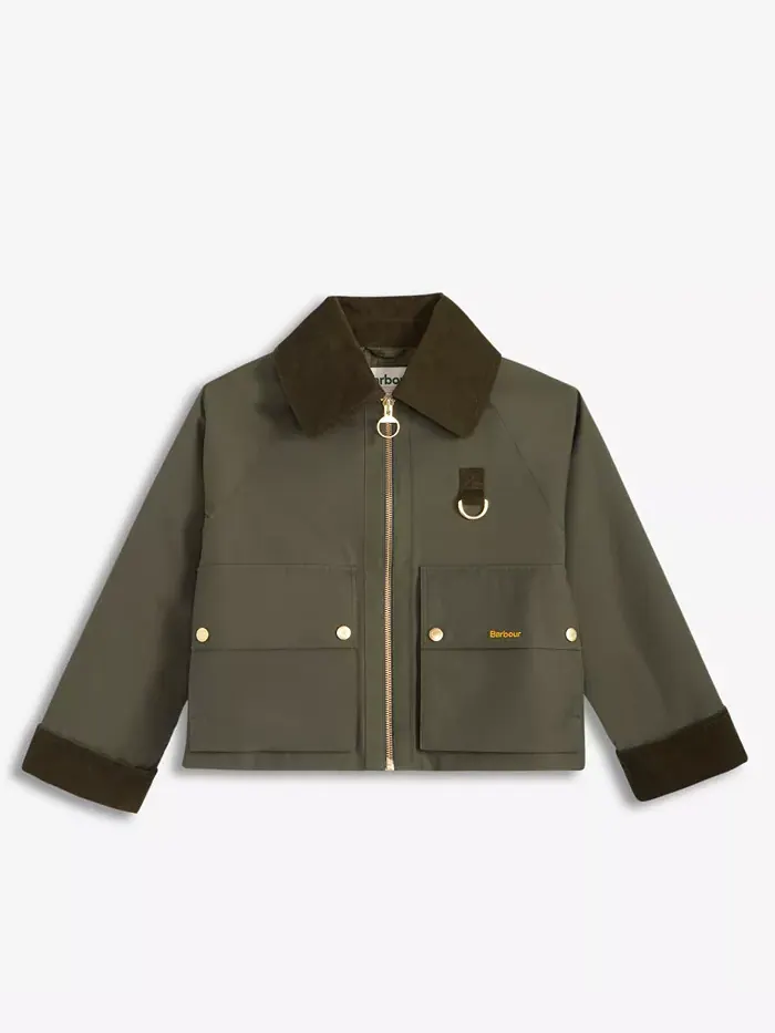 Женская куртка Nora с большим воротником Barbour — изображение 3 из 5, оливковый/коричневый