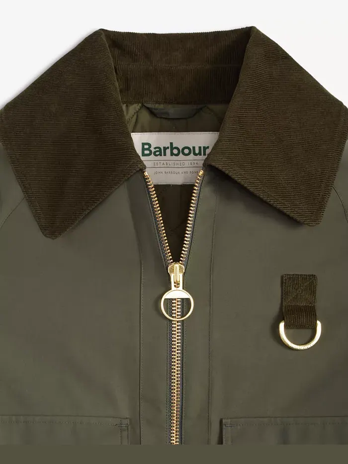 Женская куртка Nora с большим воротником Barbour — изображение 4 из 5, оливковый/коричневый