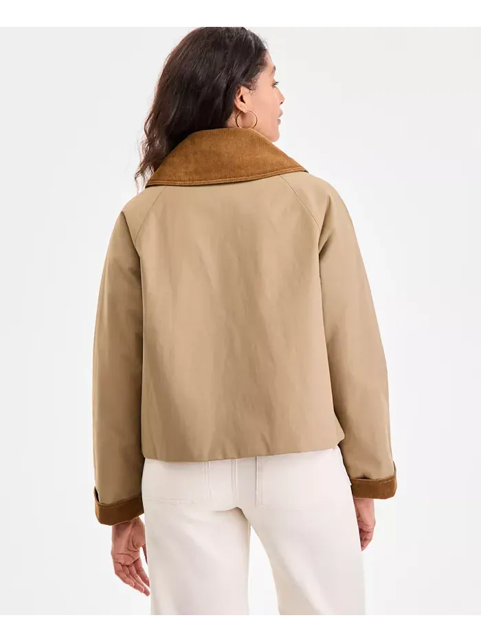 Женская куртка Nora с большим воротником Barbour — изображение 2 из 4, коричневый/темно-синий