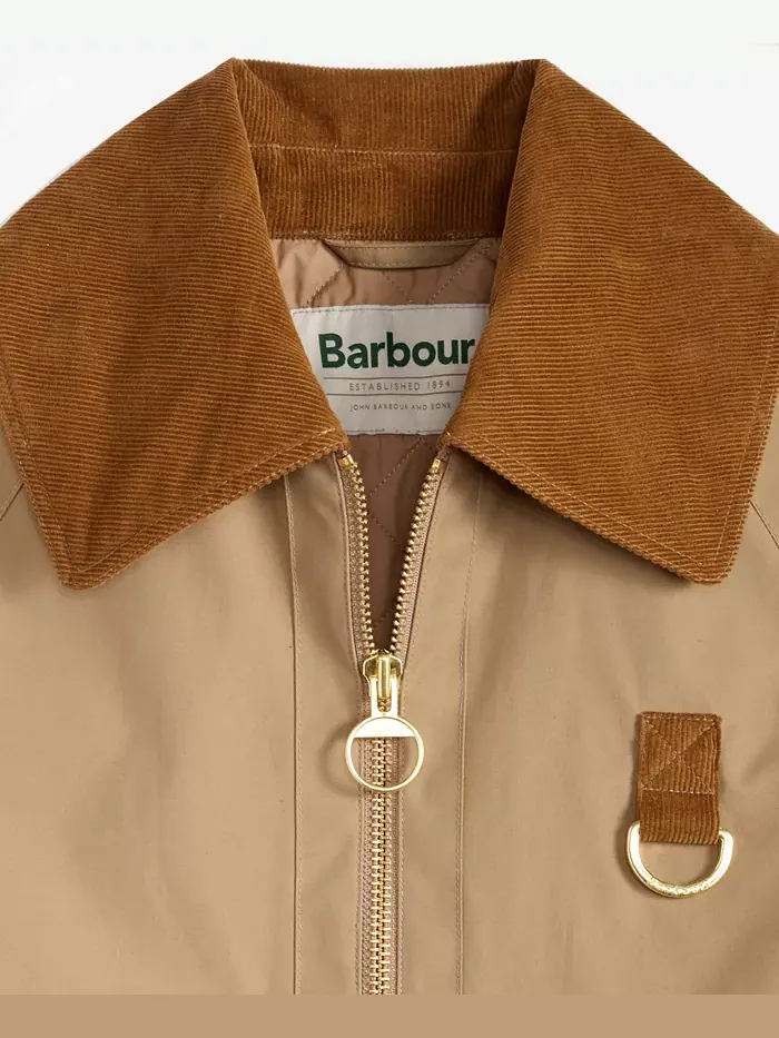 Женская куртка Nora с большим воротником Barbour — изображение 4 из 4, коричневый/темно-синий