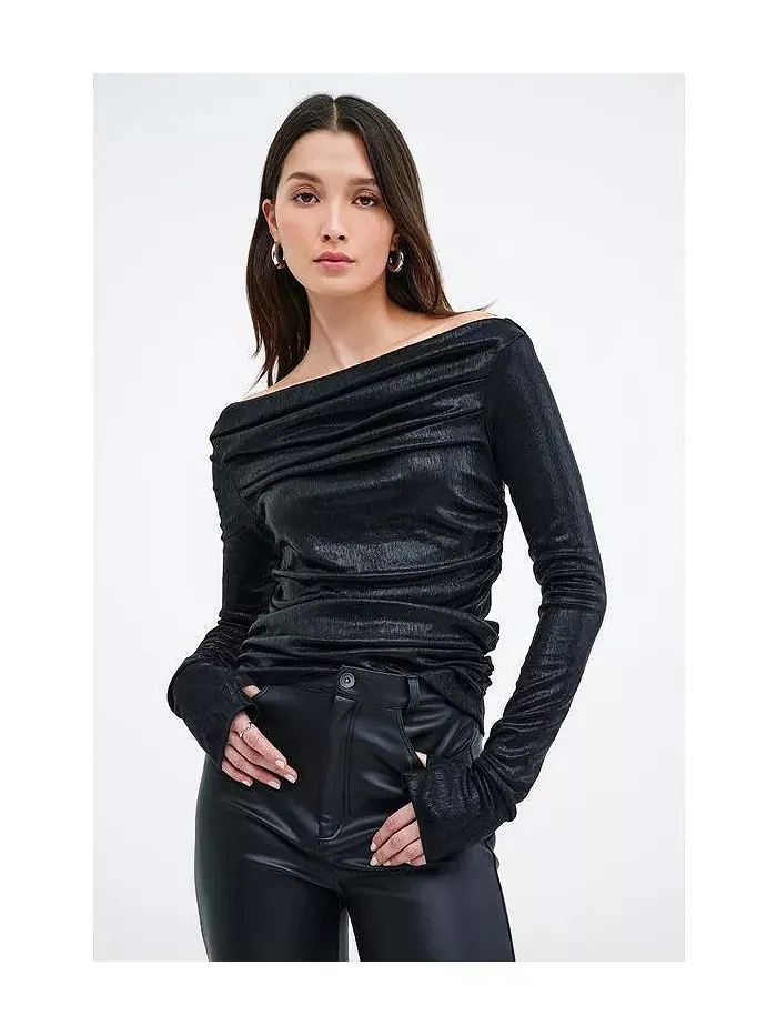 Женский топ Cooper Metallic Marcella — изображение 1 из 8, оникс