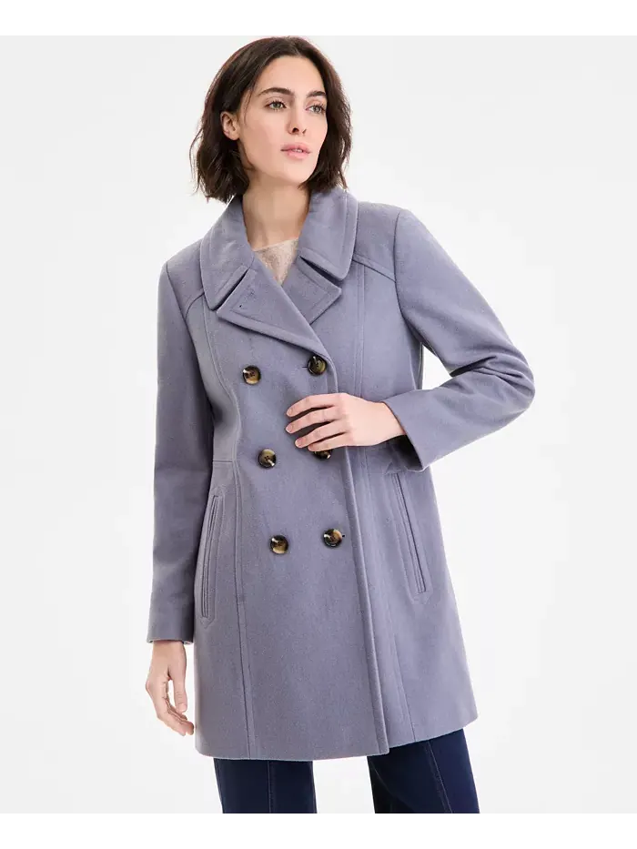 Женское двубортное пальто-бушлат Anne Klein