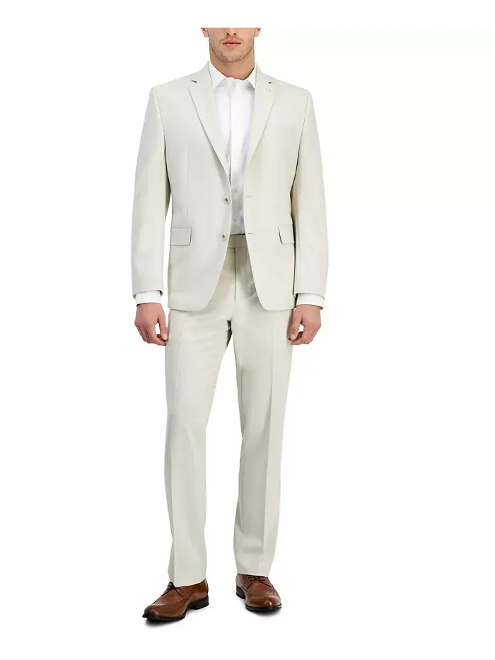 Perry Ellis мужской костюм Modern-Fit Solid Nested Perry Ellis Portfolio — изображение 1 из 1, бежевый/бежевый