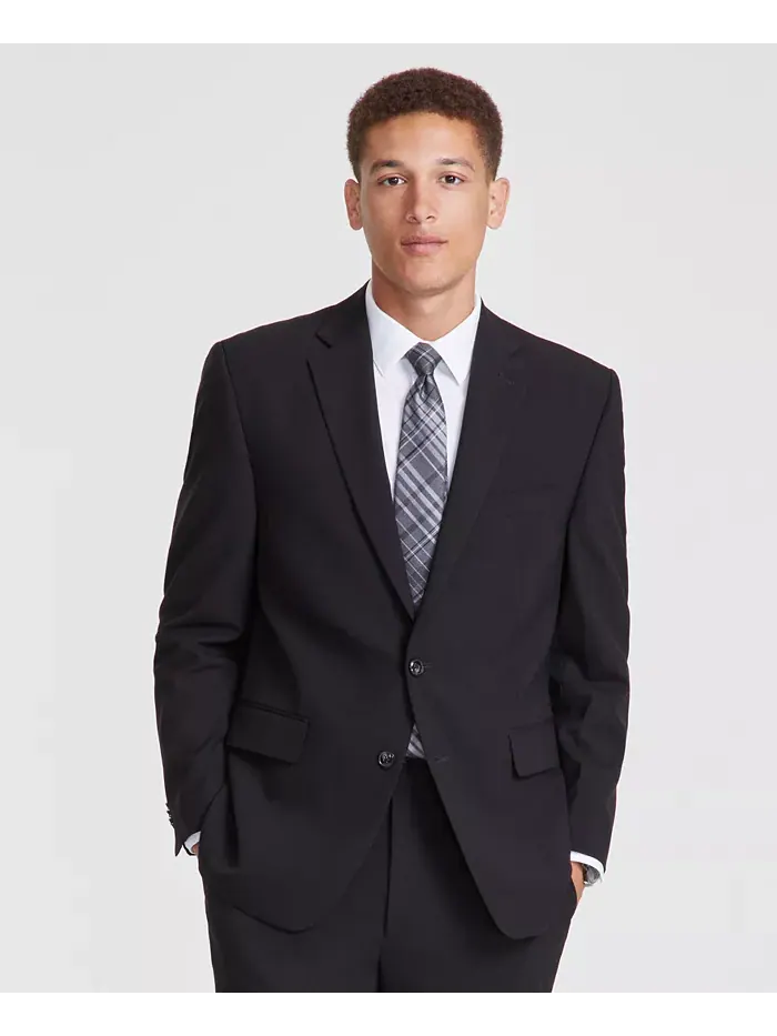 Перри Эллис Мужской Костюм Modern-Fit Solid Nested Perry Ellis Portfolio — изображение 3 из 11, черный