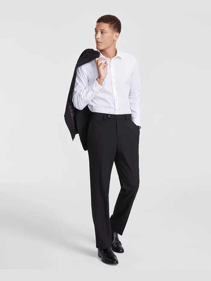 Перри Эллис Мужской Костюм Modern-Fit Solid Nested Perry Ellis Portfolio — изображение 6 из 11, черный