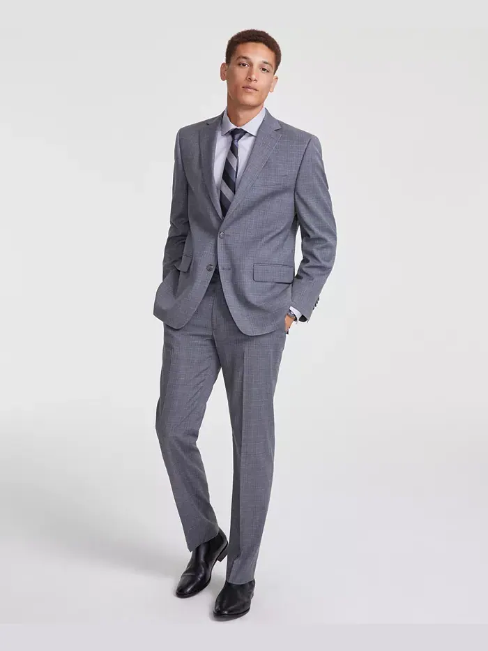 Перри Эллис Мужской Костюм Modern-Fit Solid Nested Perry Ellis Portfolio — изображение 1 из 1, серый