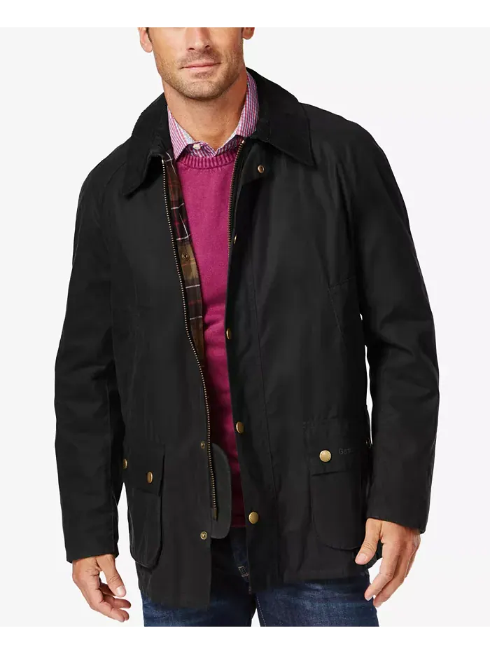 Мужская куртка Ashby Wax Barbour — изображение 1 из 8, черный