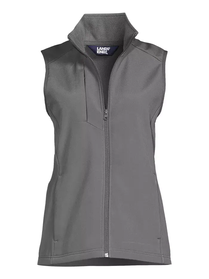 Женская куртка Soft Shell Lands' End — изображение 3 из 4, серый
