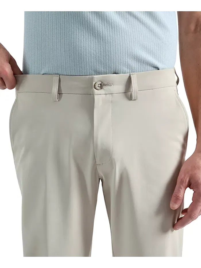 Спортивные дорожные брюки прямого кроя с плоской передней частью Haggar — изображение 4 из 6, серебряный