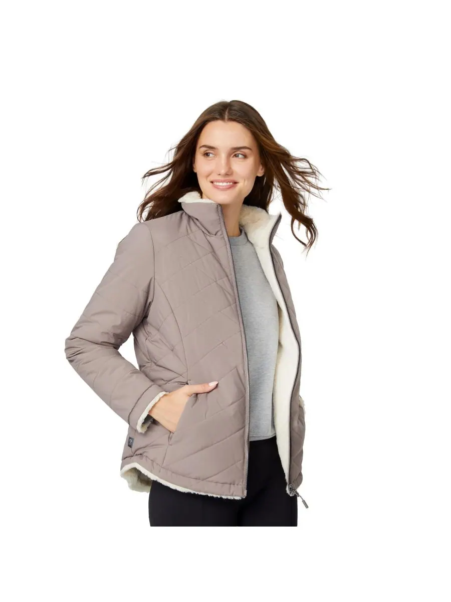 Женская стеганая двусторонняя куртка Cirrus Free Country — изображение 2 из 6, коричневый