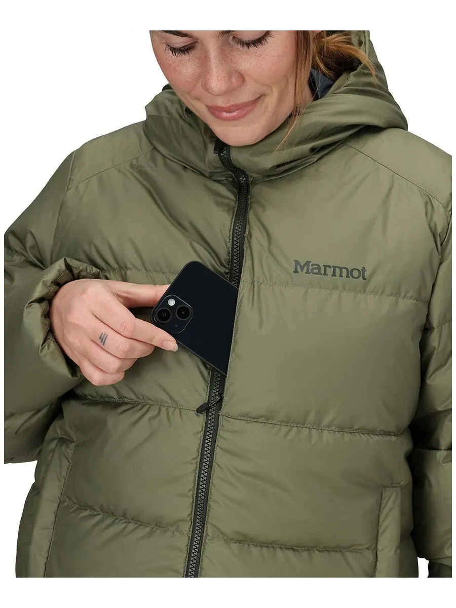 Женская пуховая куртка Guides Marmot — изображение 4 из 6, оливковый