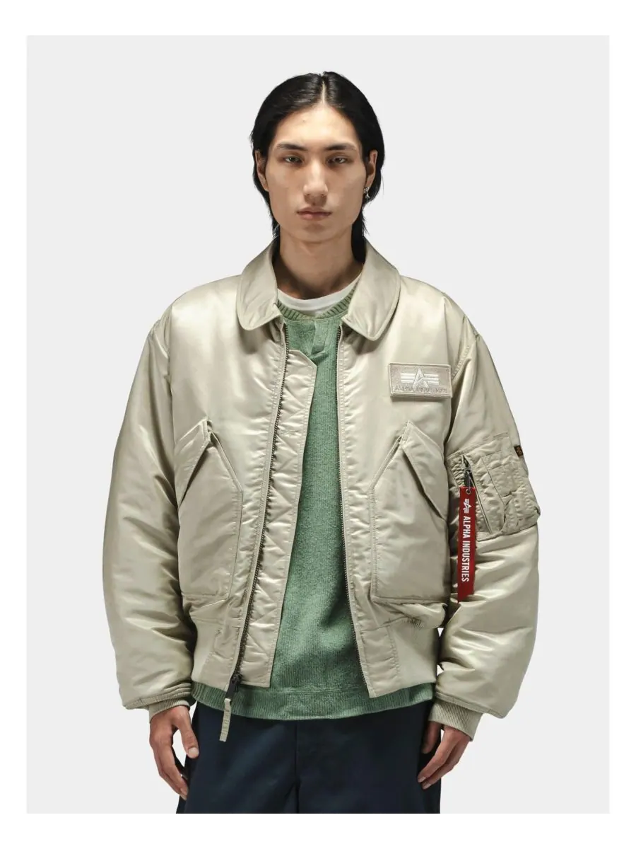 Мужская летная куртка Alpha Cwu 45/P Alpha Industries — серый