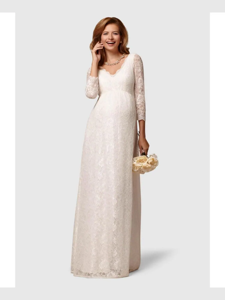Свадебное платье Chloe Lace для беременных Tiffany Rose Maternity — белый