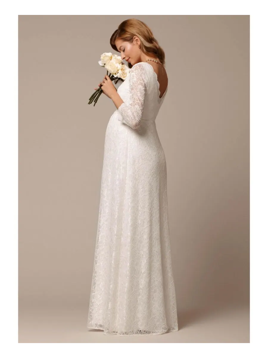 Свадебное платье Chloe Lace для беременных Tiffany Rose Maternity — изображение 4 из 8, белый