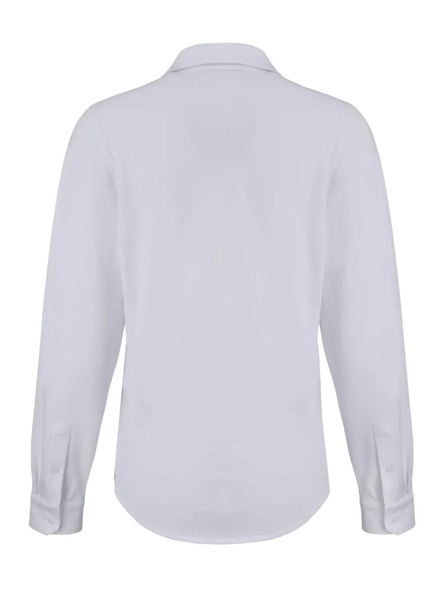 Женская трикотажная рубашка Advantage Tri-Blend Soft Pique с длинными рукавами и пуговицами Cutter — изображение 2 из 2