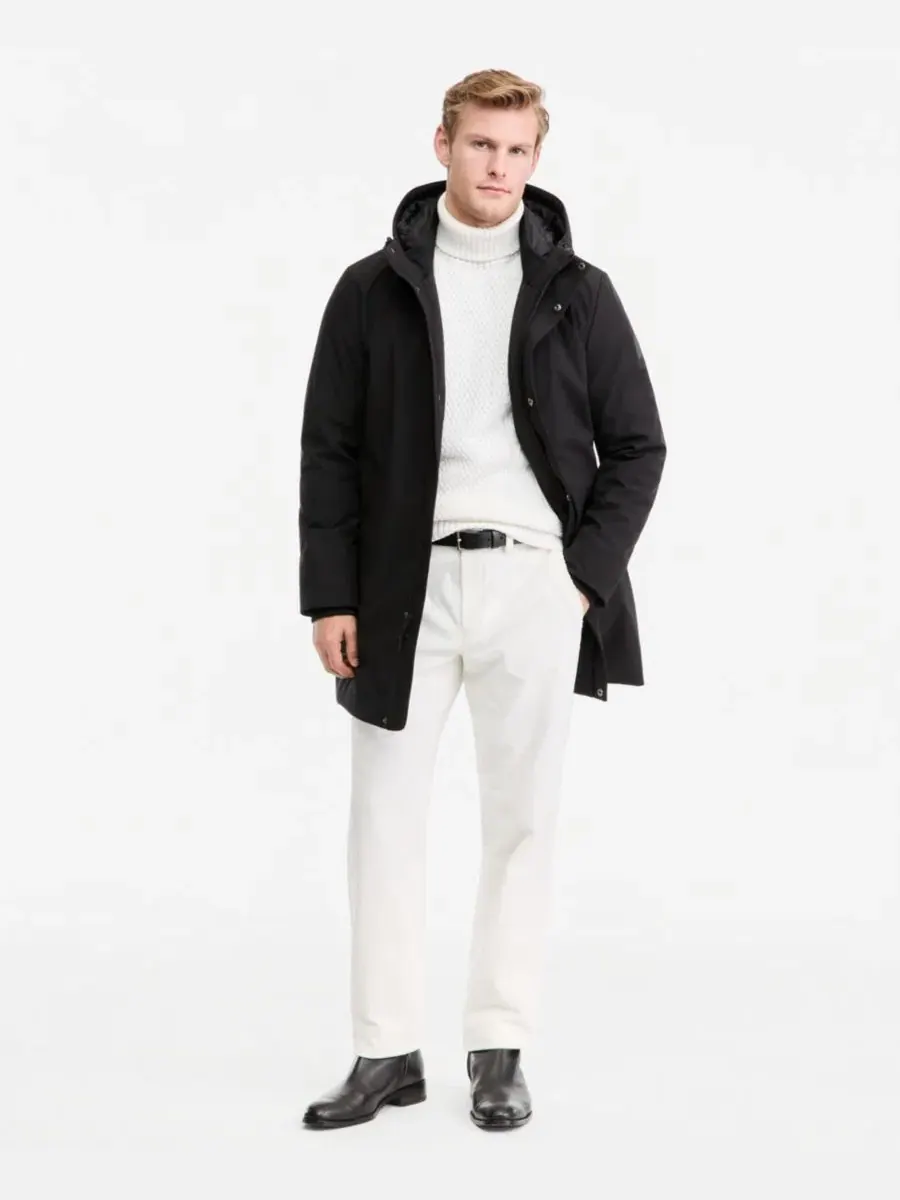 Мужская куртка-парка с капюшоном FlexTech Calvin Klein — изображение 1 из 7, черный