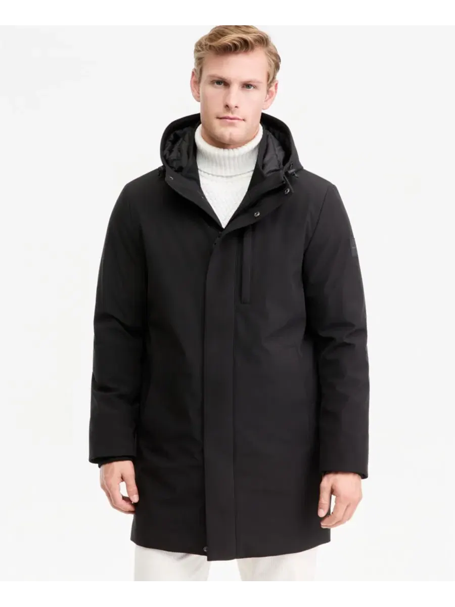 Мужская куртка-парка с капюшоном FlexTech Calvin Klein — изображение 2 из 7, черный