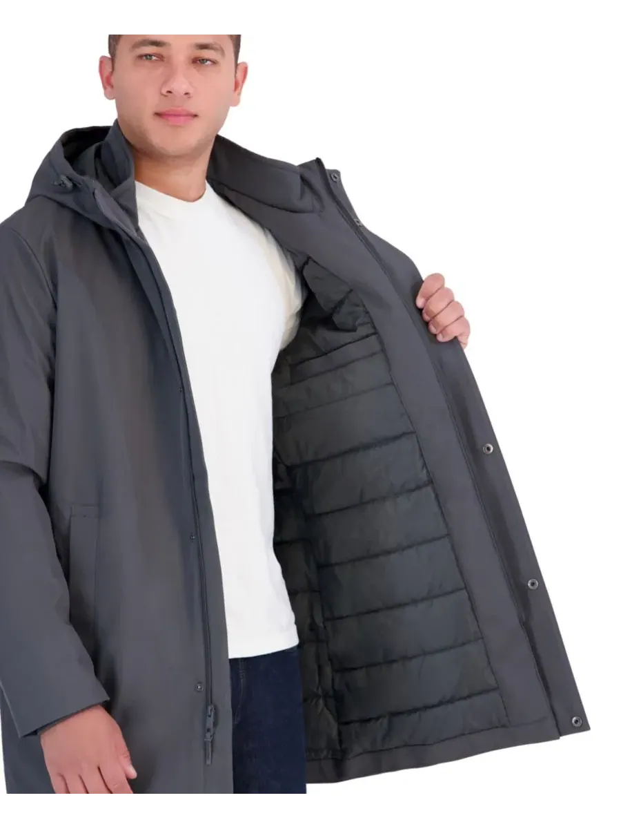 Мужская куртка-парка FlexTech с капюшоном Calvin Klein — изображение 3 из 5, темно-серый