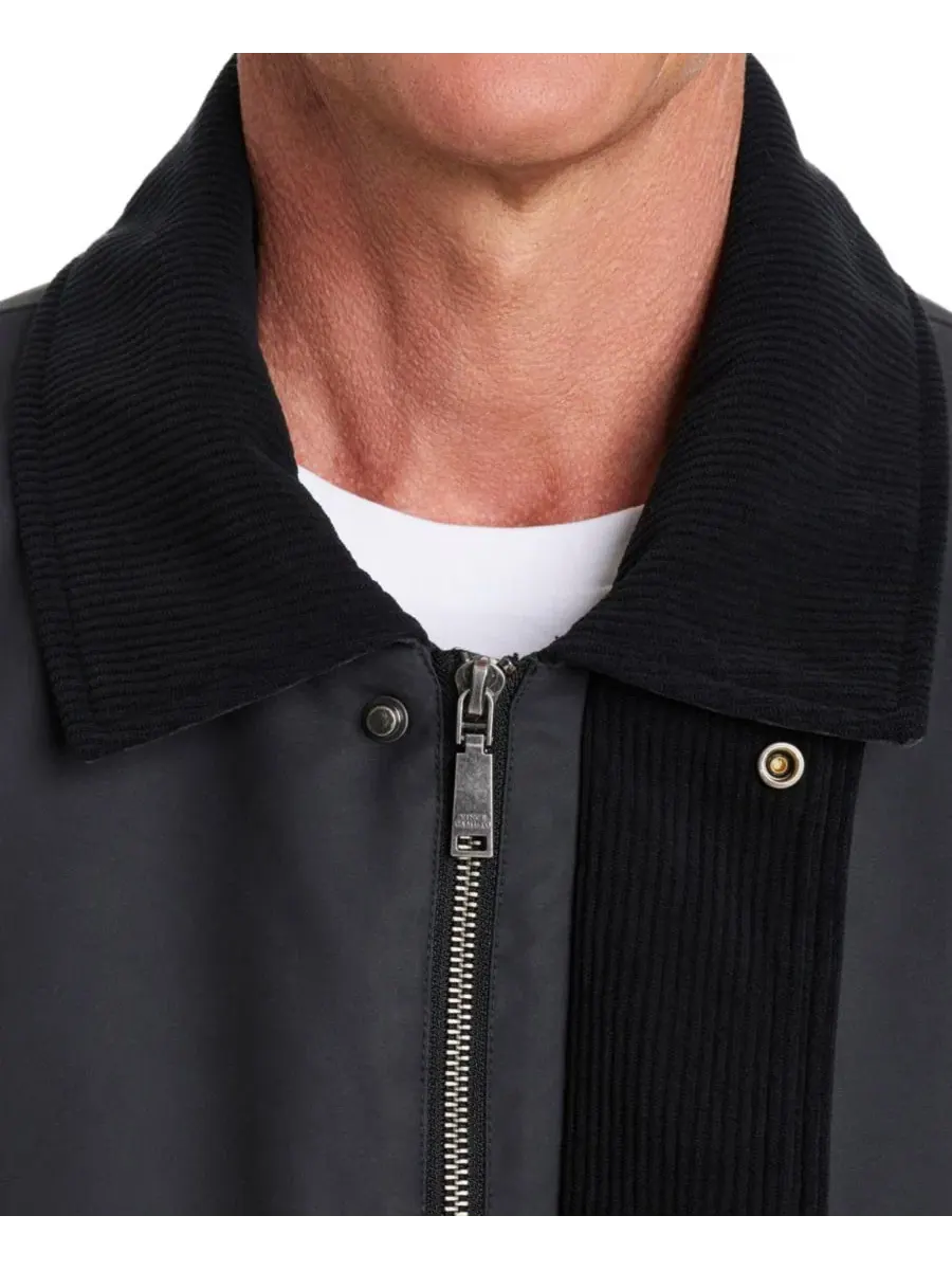 Мужская куртка-барн с вощеным хлопком, модель Waxed Barn Jacket Vince Camuto — изображение 4 из 8, черный