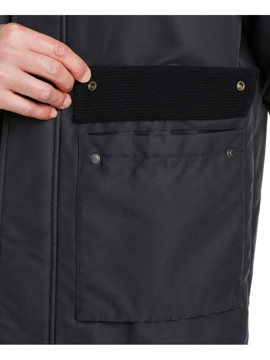 Мужская куртка-барн с вощеным хлопком, модель Waxed Barn Jacket Vince Camuto — изображение 5 из 8, черный