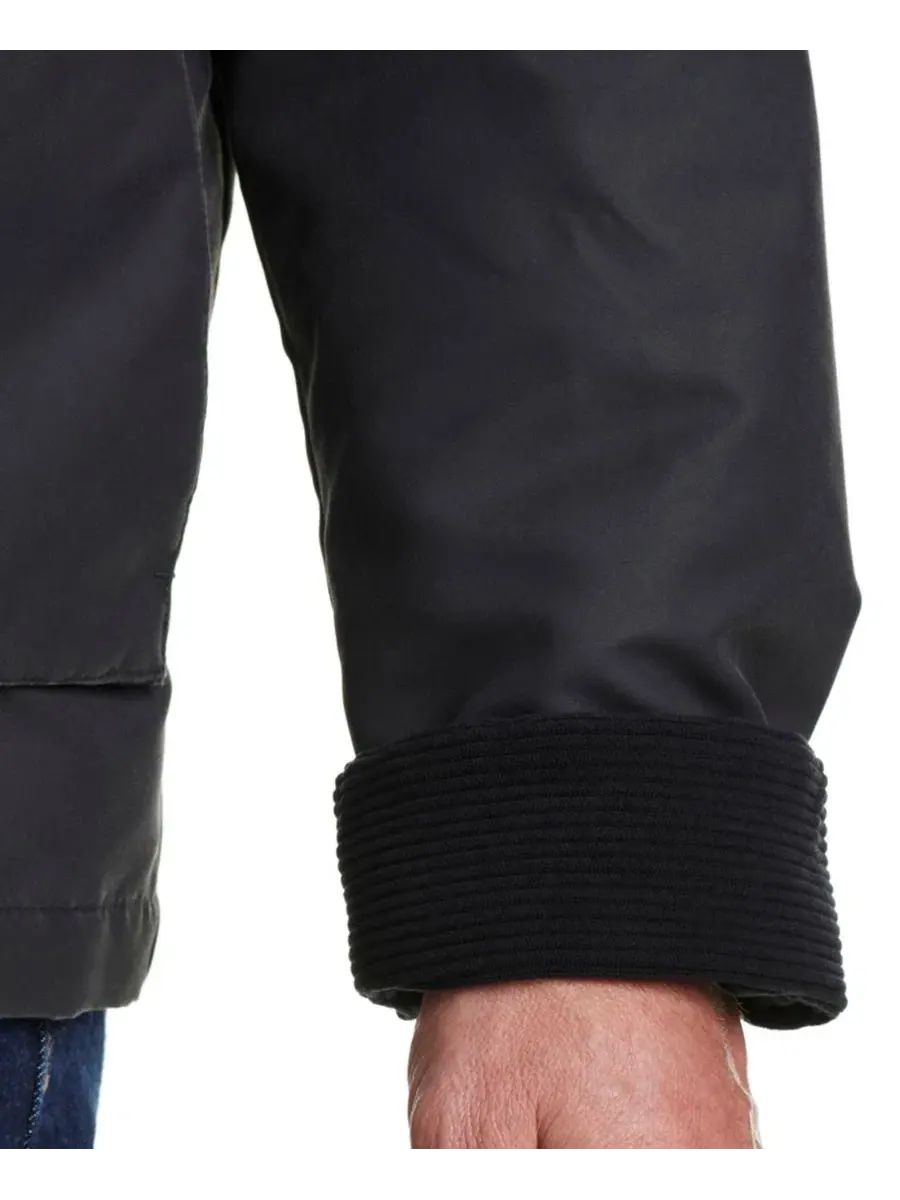 Мужская куртка-барн с вощеным хлопком, модель Waxed Barn Jacket Vince Camuto — изображение 8 из 8, черный