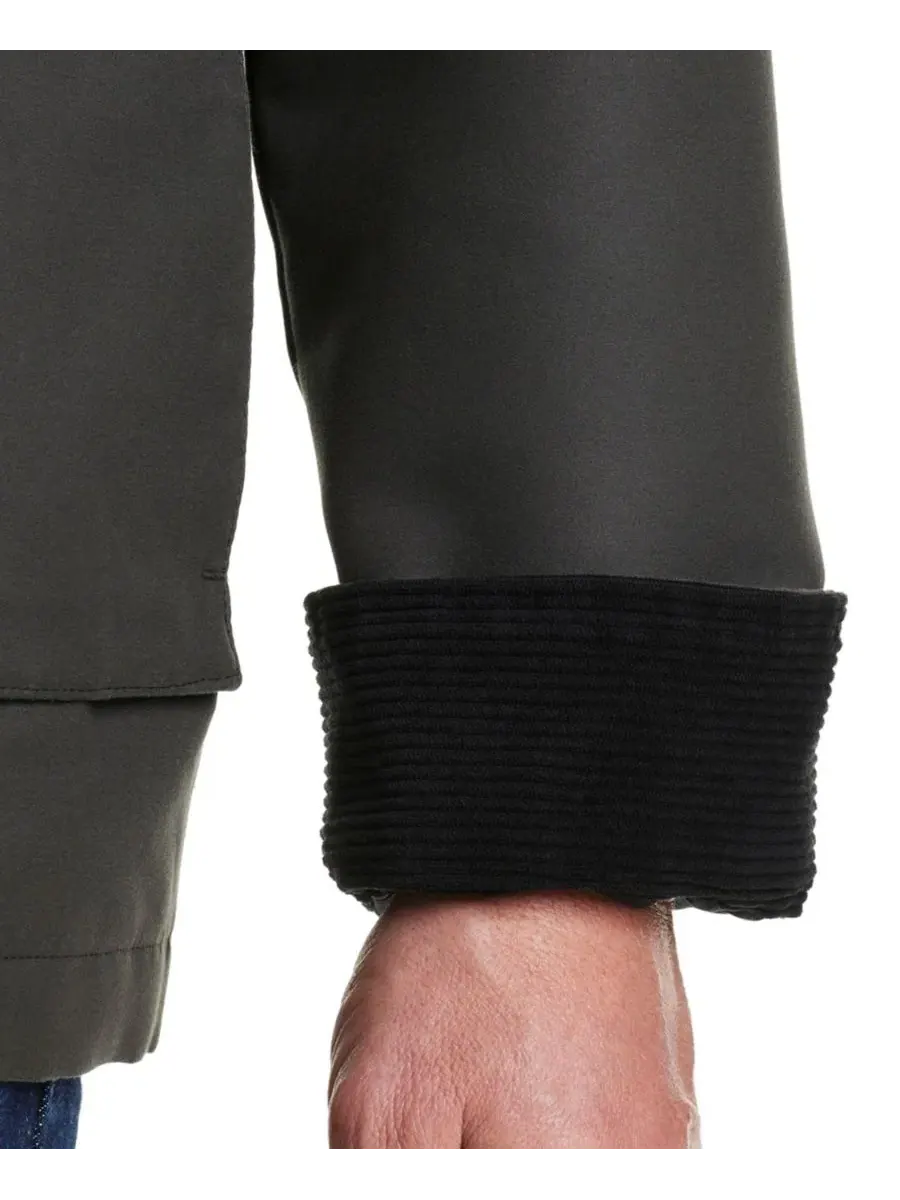 Мужская куртка-бомбер с восковым покрытием Vince Camuto — изображение 8 из 8, темный оливковый