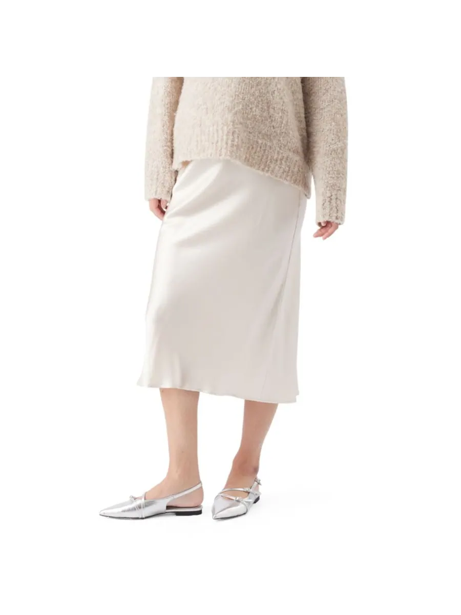 Юбка для беременных из атласа с кристаллами Ripe Maternity — изображение 2 из 4, устрица